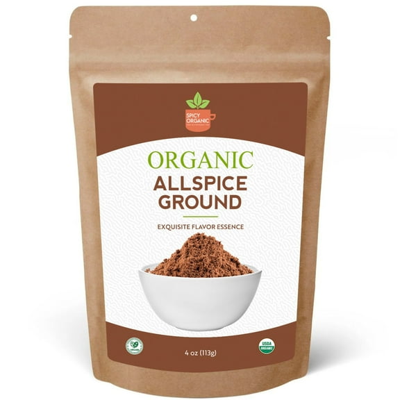 Organic Allspice Ground - Certified USDA organic- Allspice Powder Seasoning for Baking, Marinades, Pickling, Stews, Sauces, and Beverages