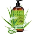 thumbnail image 1 of Aloe Vera Gel with freshly cut organic 100% Pure Aloe Pump - Big 16oz with Treatment Pump, 1 of 9
