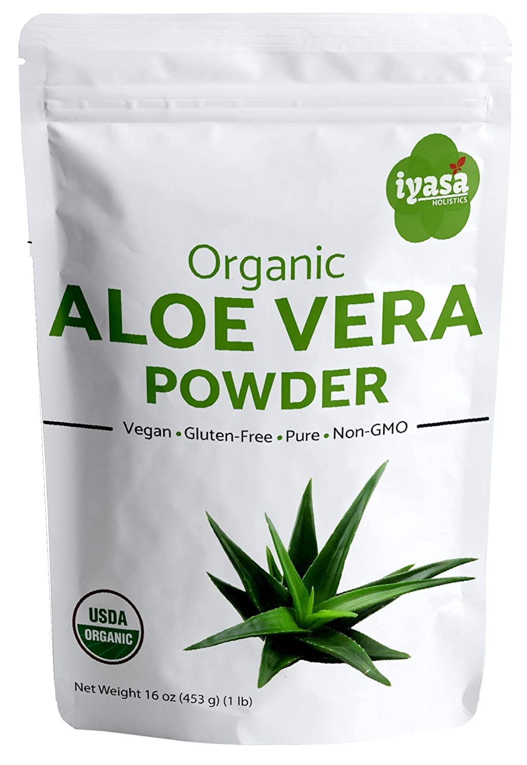 Iyasa Holistics Organic Aloe Vera Leaf Powder, 8 oz - Walmart Business  Supplies
