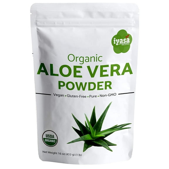 Iyasa Holistics Aloe Vera Powder for DIY skin and Hair Care, Pack of 16 oz