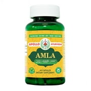 Organic Amla (Amalaki) (Indian Gooseberry) Powder herbal capsule | Natural Hair Health and Immunity Support  | Equivalent 5000 mg - 60 Veg Capsules | Made in USA