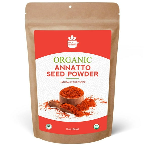Organic Annatto Ground - Certified USDA Organic - Ground Achiote Powder for Seasoning and Cooking