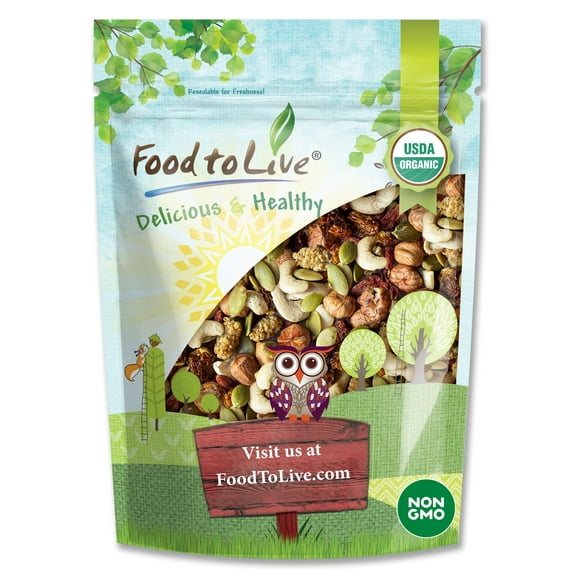 Organic Antioxidant Trail Mix, 2 Pounds Non-GMO, Raw, Vegan by Food to Live