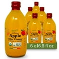 thumbnail image 1 of Organic Apple Cider Vinegar with Ginger and Turmeric, 500 ml – Non-GMO, Vegan, Bulk (Pack of 6) - by Food To Live, 1 of 7