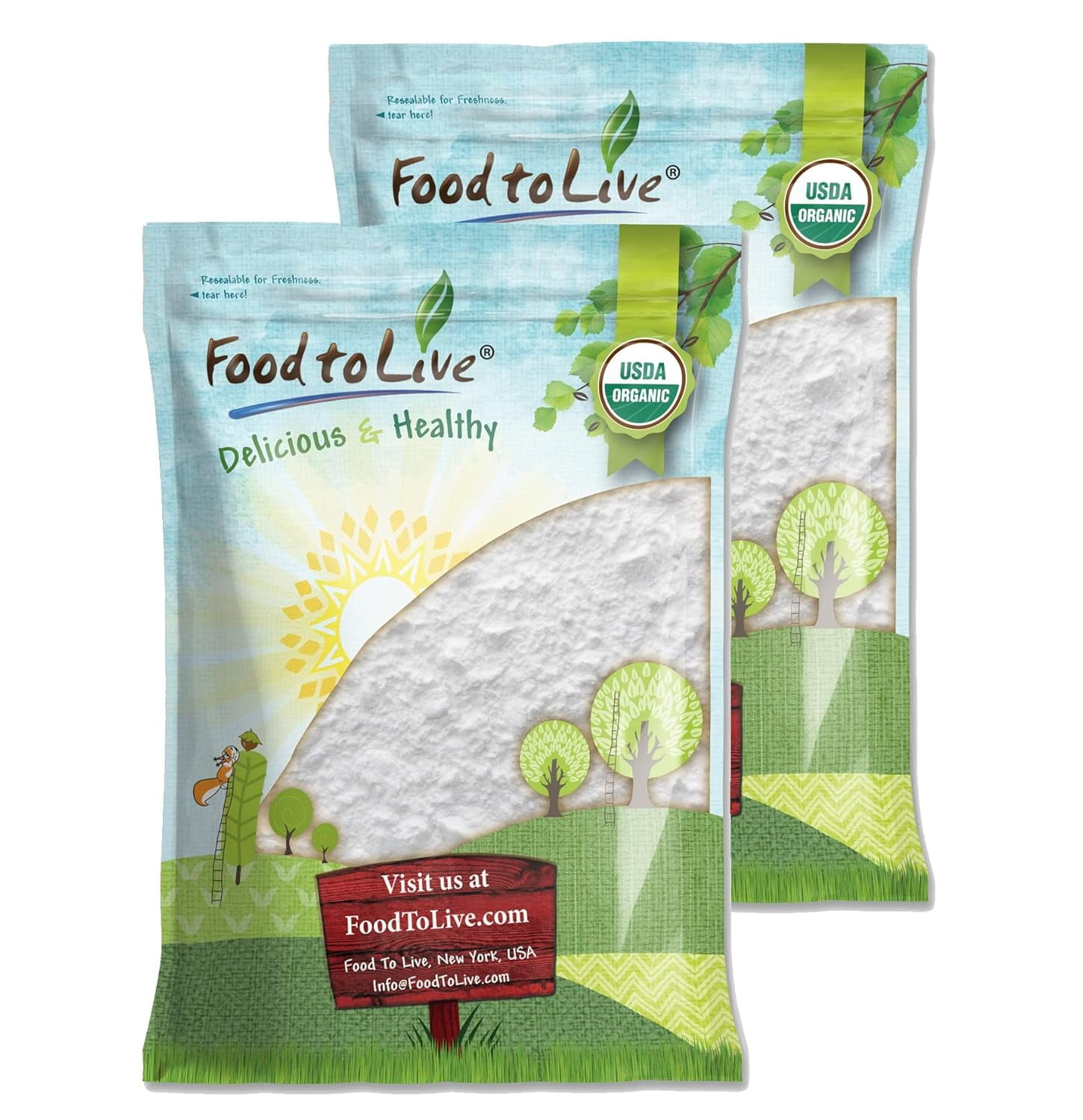 Organic Arrowroot Flour, 16 Pounds NonGMO Powder, Fine Starch, GrainFree, Vegan, Bulk. Rich