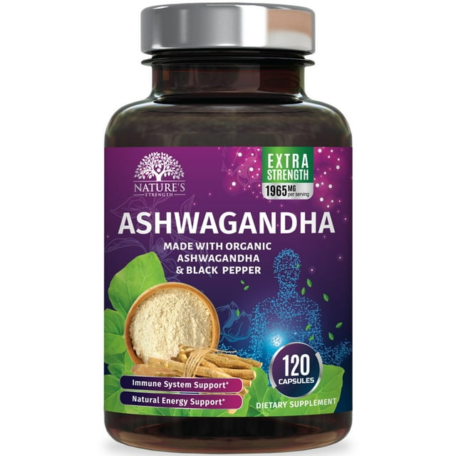 Organic Ashwagandha 1950 mg Certified Organic Ashwagandha Supplements