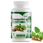 Organic Ashwagandha with Black Pepper for Enhanced Absorption 1 Bottle