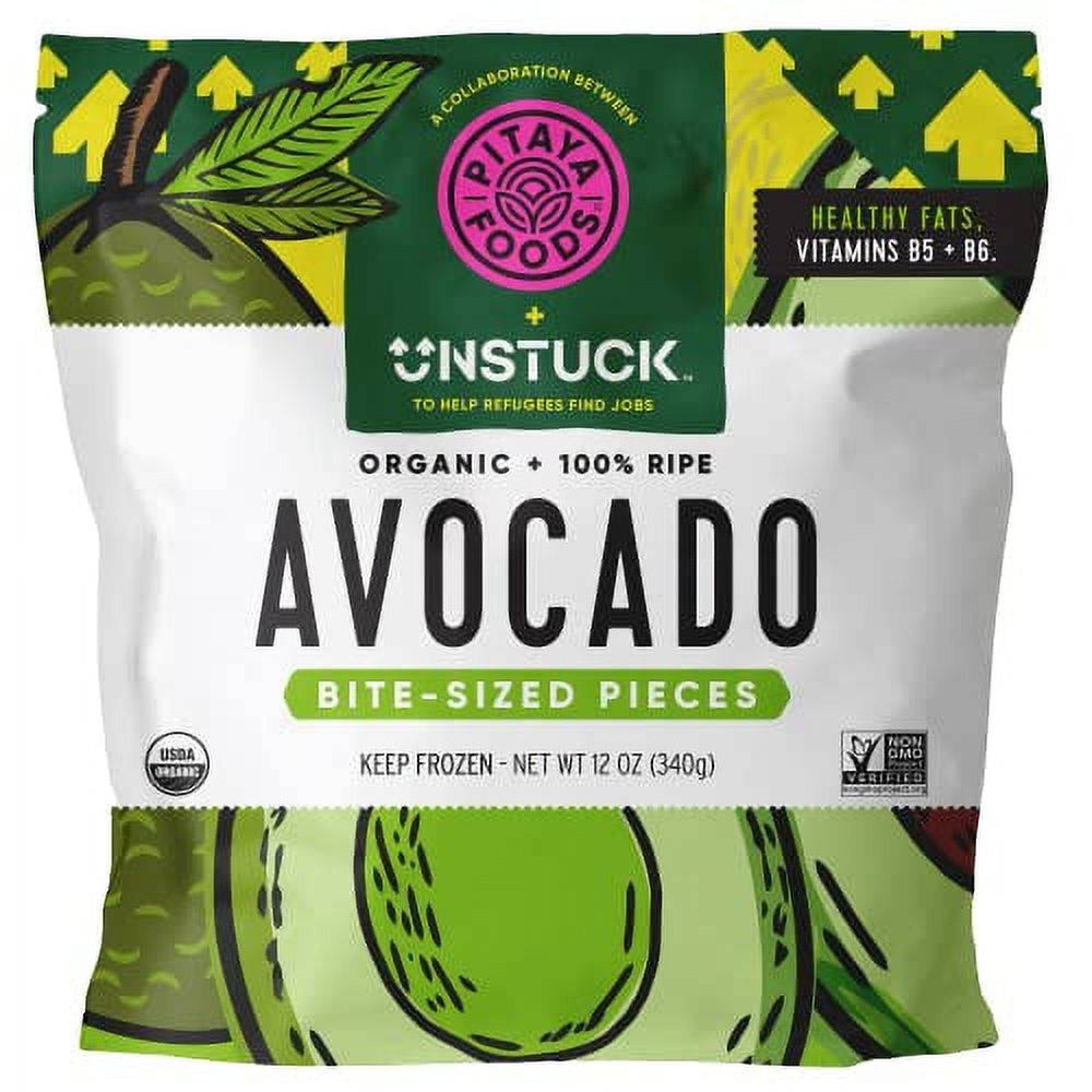 Organic Avocado BiteSized Pieces, PrePackaged Frozen Pieces, No Added