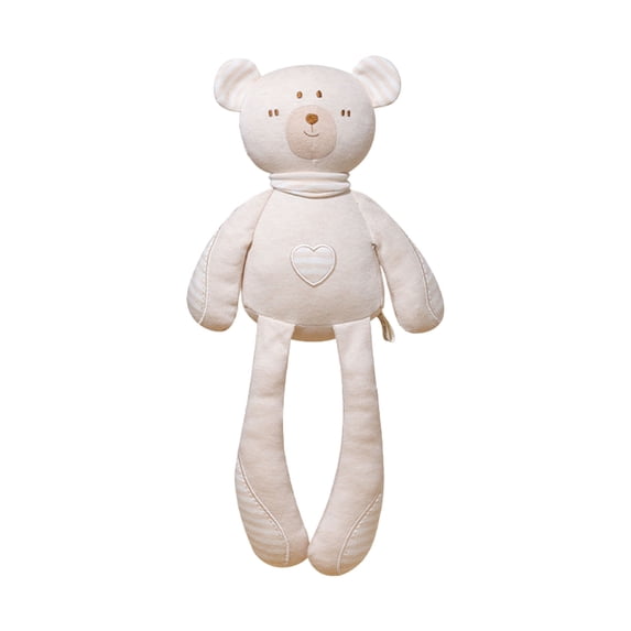 Organic Baby Sleeping Doll Cute Long Legged Animal Toy Soft Stuffed Companion for Toddlers, 19 cmx38 cm, Beige B