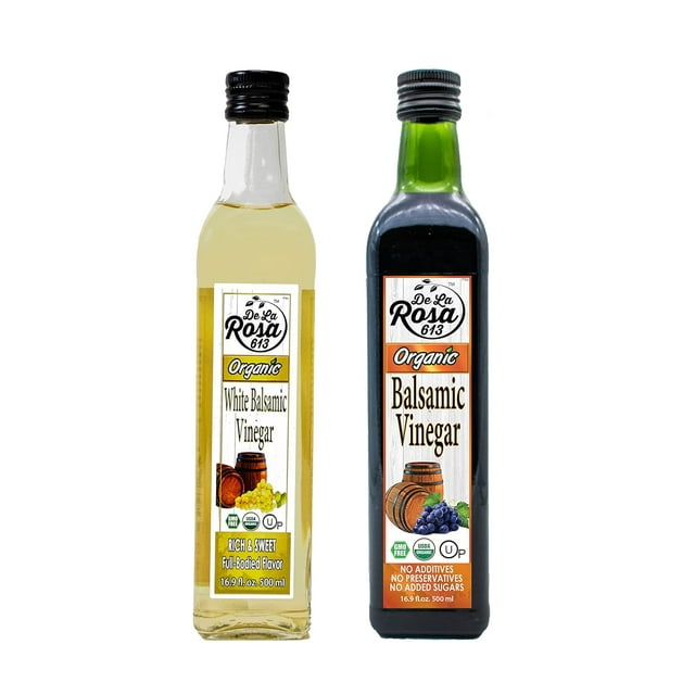 Organic Balsamic & White Balsamic Vinegar, Kosher for Passover, Vegan