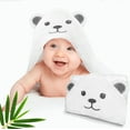 thumbnail image 1 of Organic Bamboo Baby Bath Towel -Soft Plush Baby Towels For Boys Or Girls -Large Hooded Towels For Baby Toddler -Ultra Absorbent Baby Towel With Hood 500gsm -Cute Bear Design Fits Newborn-5yr 36x36, 1 of 7