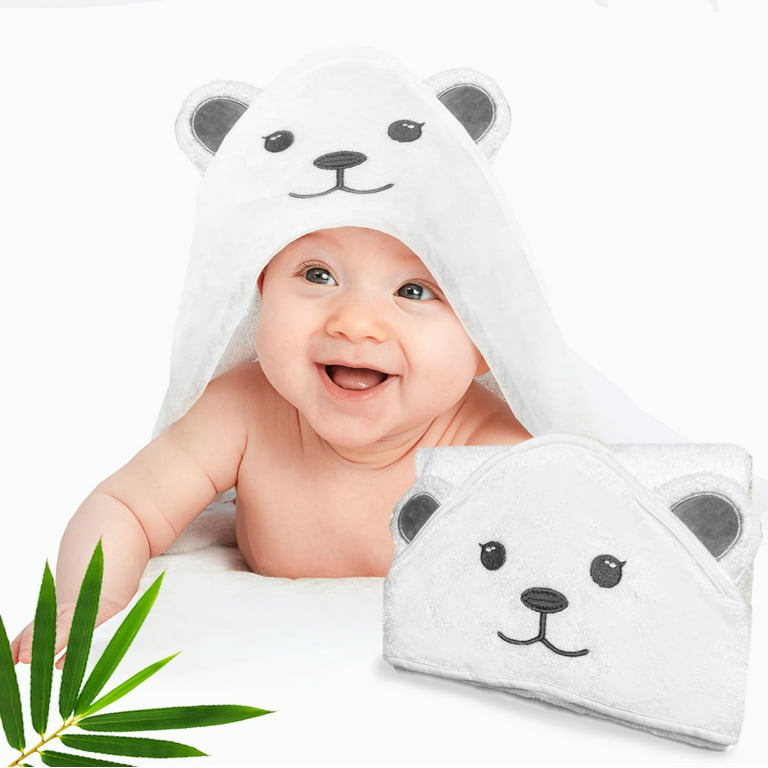  Supi Familia Baby Hooded Towel – Extra Large 45 x 35-inch  Toddler Bath Towel with Hood – Soft Bamboo Cotton Kids Hooded Bath Towel –  Bamboo Baby Towel for Boys and