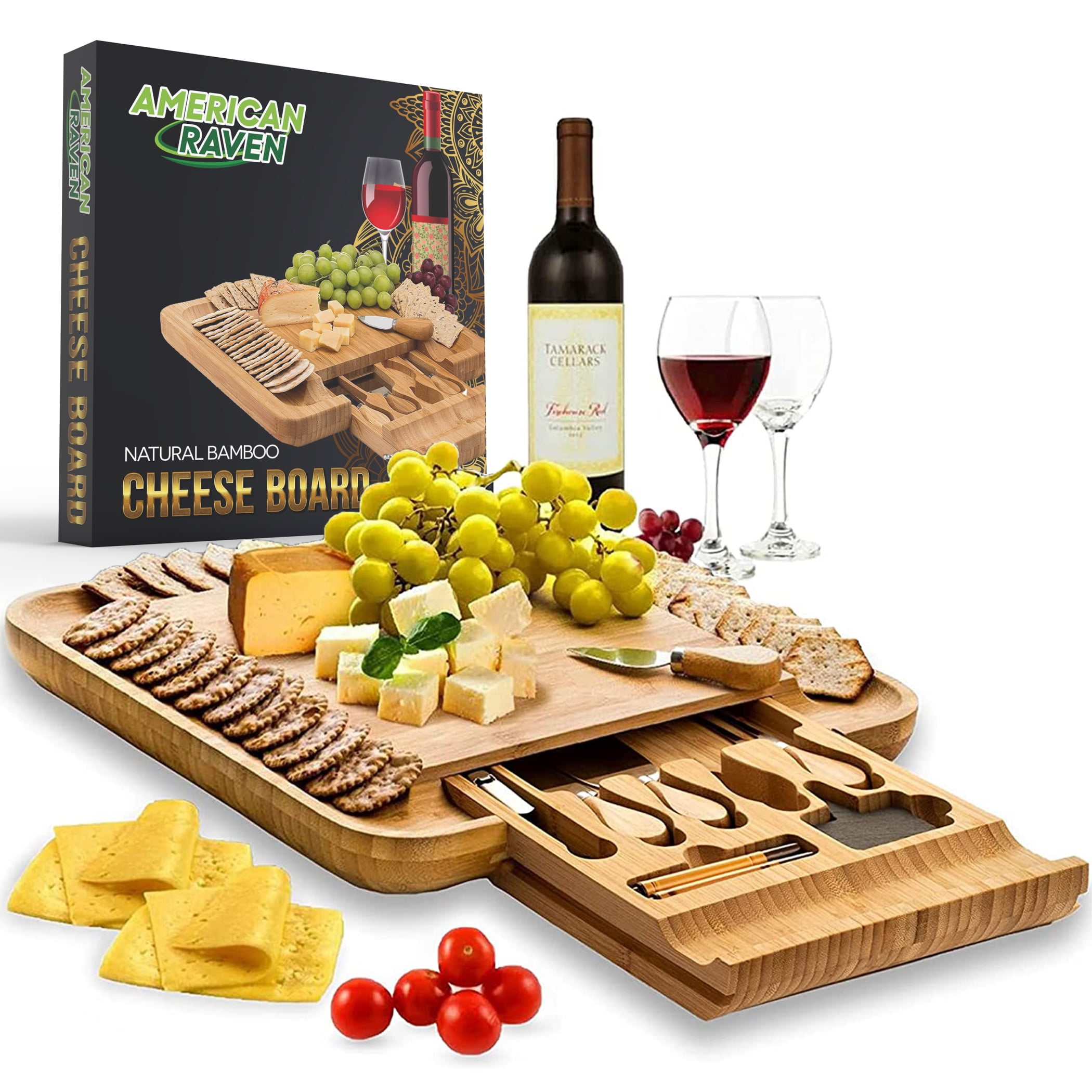 https://i5.walmartimages.com/seo/Organic-Bamboo-Cheese-Charcuterie-Cutting-Boards-Cutlery-Knife-Set-Includes-4-Stainless-Steel-Serving-Utensils-Wooden-Tray-Meat-Platter-Fruit-Cracker_e8632119-133b-4842-8d65-c5b3af58c23b.b99f27f504c92b3f3292a03f376a34dc.jpeg