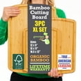 thumbnail image 1 of Greener Chef 3-Piece Organic Bamboo Cutting Board Set with Deep Juice Grooves, Single Tone, 1 of 7