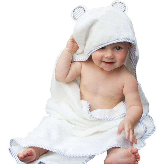 Liname Bamboo Baby Bath Towel, Ultra Soft Hooded Towel with Ears, Mouse