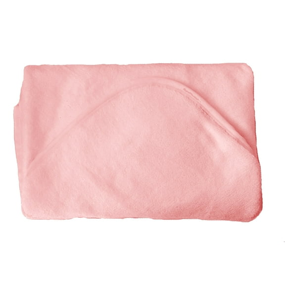 Soft Organic Baby Hooded Towel Set - Solid Pink, Large