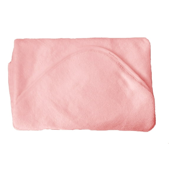 Soft Organic Baby Hooded Towel Set - Solid Pink, Large