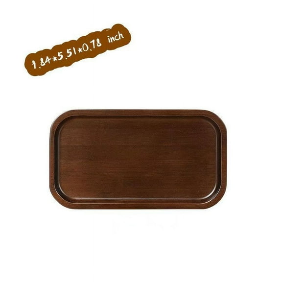 Organic Bamboo Serving Tray - Rectangular Edges for Living Room,Restaurants 9 x 5.1 x 0.8 inch