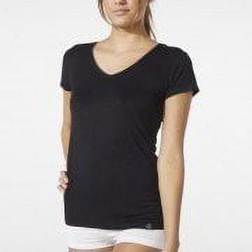 Organic Bamboo V-Neck T-Shirt Black Large Large Pack