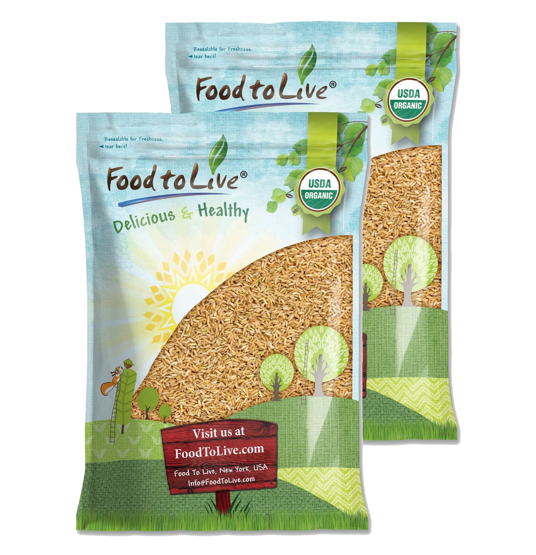 Organic Basmati Brown Rice, 16 Pounds — Non-GMO, Kosher, Raw, Vegan — by Food to Live
