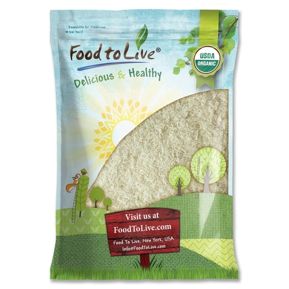 Organic Basmati White Rice, 15 Pounds Non-GMO, Raw, Vegan, Kosher by Food to Live