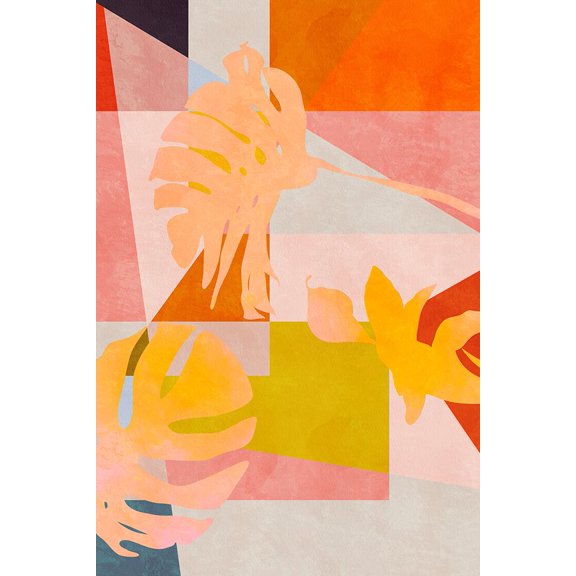 Organic Bauhaus Geometry Leaves Poster Print - Bre Ana Rut (24 x 36)