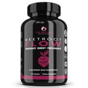 The Enclare Nutrition Organic Beet Root Capsules 1300mg, Natural Nitric Oxide Booster, Beetroot Powder Supplement 60ct