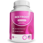 Organic Beet Root Capsules – 1300mg Beetroot Powder for Natural Energy & Endurance Support, Non-GMO, Lab-Tested Beet Supplement - 60 Capsules, 30-Day Supply