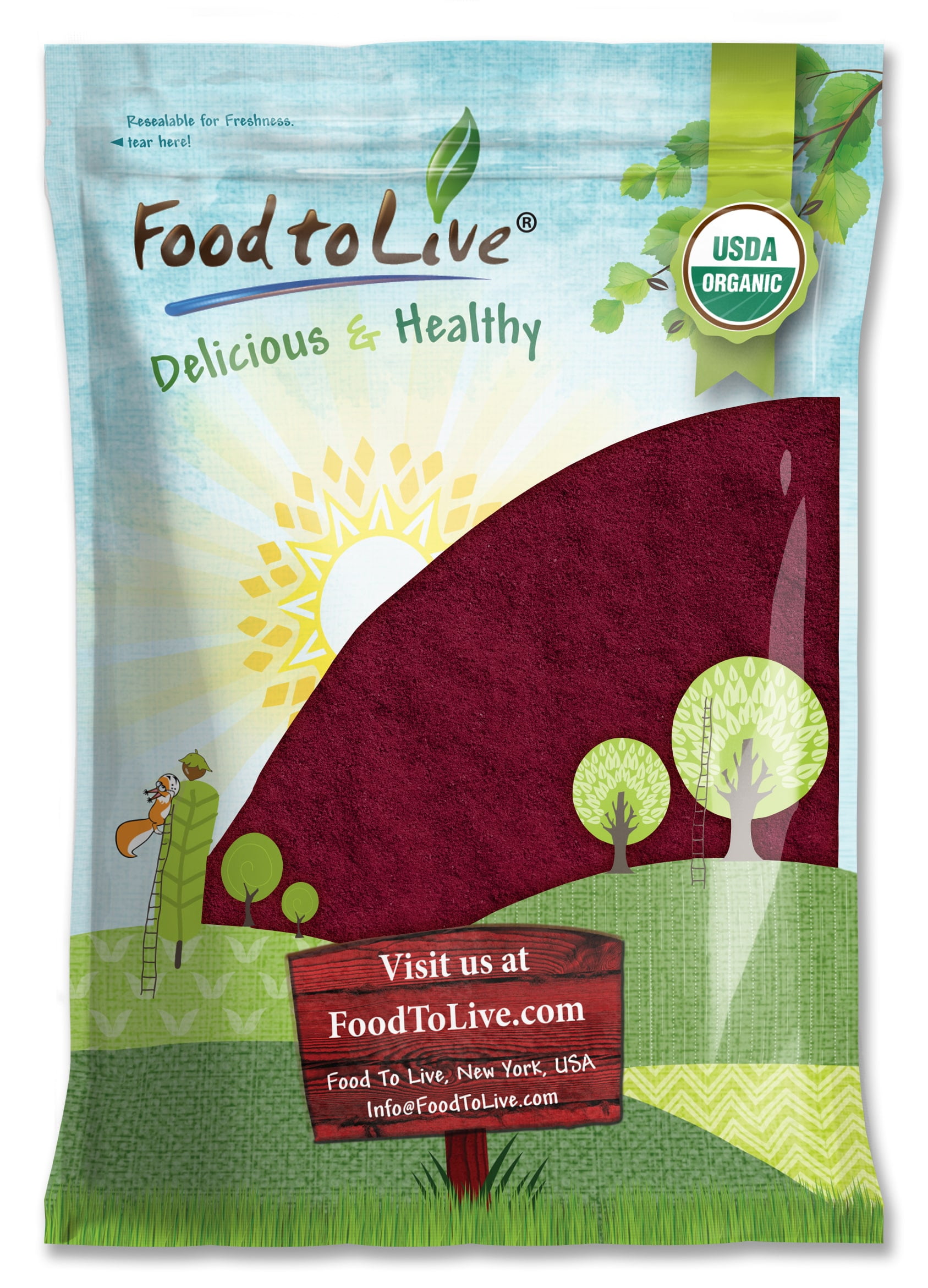 Organic Beet Root Juice Powder, 10 Pounds  Non-GMO, Vegan, Raw  by Food to Live