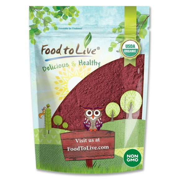 Organic Beet Root Powder, 0.25 Pounds — Non-GMO, Raw, Vegan, Kosher — by Food to Live