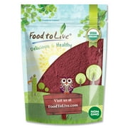 Organic Beet Root Powder, 0.5 Pounds - Non-GMO, Raw, Vegan, Kosher - by Food to Live