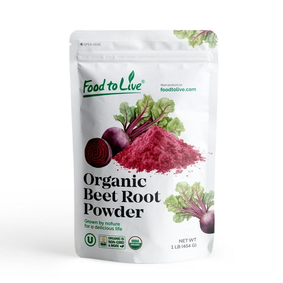 Organic Beet Root Powder, 1 Pound - Non-GMO, Raw, Vegan, Kosher - by Food to Live