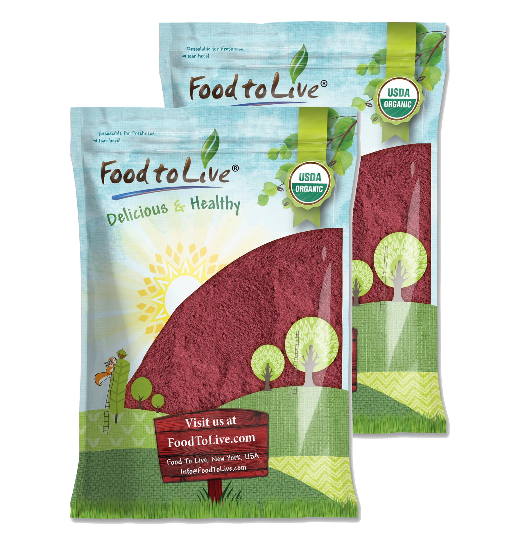 Organic Beet Root Powder, 16 Pounds  Non-GMO, Raw, Vegan, Kosher  by Food to Live