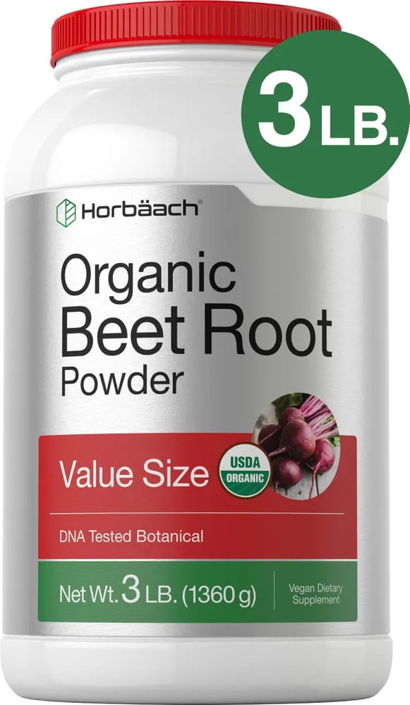 Organic Beet Root Powder | 3lb Bulk Supplement for Men and Women | by Horbaach