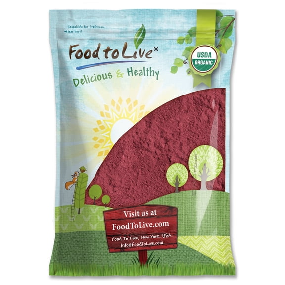 Organic Beet Root Powder, 8 Pounds - Non-GMO, Raw, Vegan, Kosher - by Food to Live