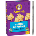 thumbnail image 1 of Organic Birthday Cake Bunny Graham Kids Snacks with pen, 1 of 6