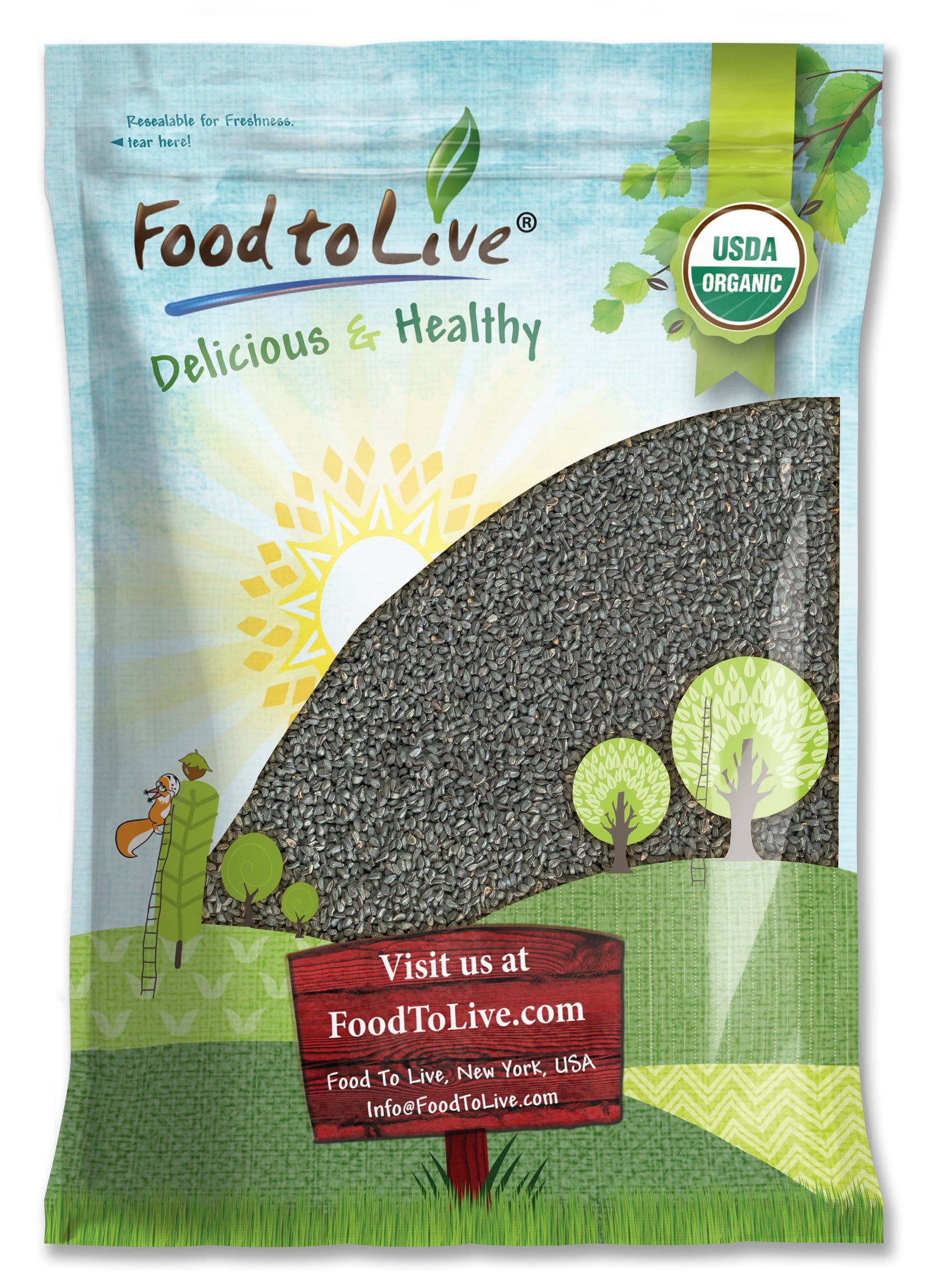 Organic Black Cumin Seeds, 5 Pounds — Non-GMO, Kosher, Raw, Vegan — by Food to Live