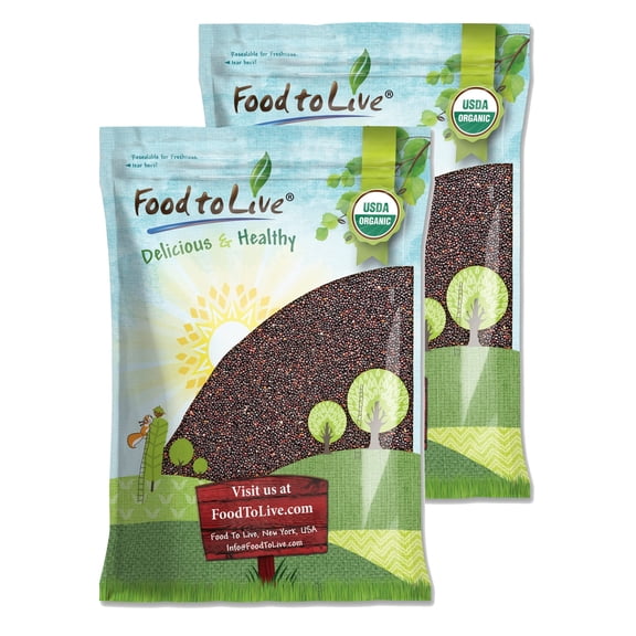 Organic Black Quinoa, 20 Pounds  Non-GMO, Kosher, Raw, Vegan, Sproutable  by Food to Live