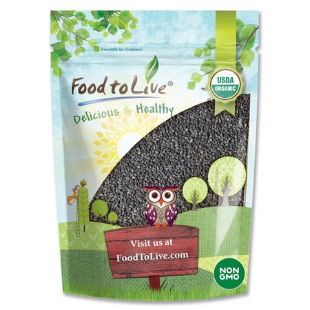 Organic Black Sesame Seeds, 0.5 Pounds — Non-GMO, Kosher, Raw, Vegan — by Food to Live