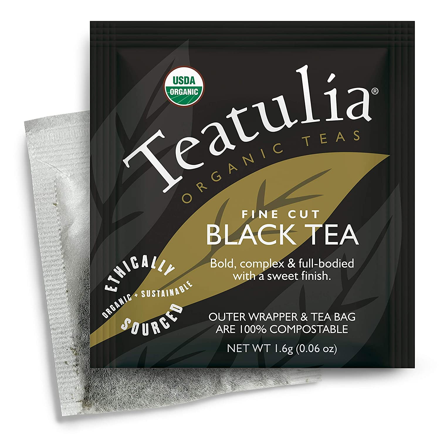 Organic Black Tea Bags (50 Wrapped Tea Bags) | 100% Compostable ...
