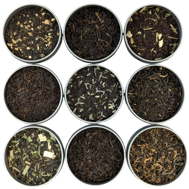 Organic Black Tea Sampler, 9 Loose Leaf Black Teas (Approx. 90 Servings ...