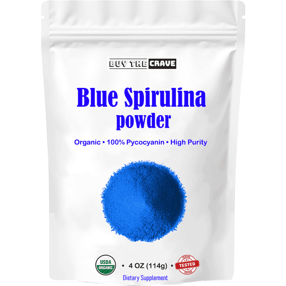 Organic Blue Spirulina Powder, Antioxidant-Rich