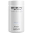 Organic Bone Broth Collagen Peptides Capsules Supplement, Grass Fed