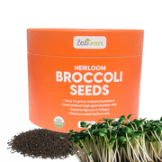 Organic Broccoli Microgreen & Sprout Seeds Kit, Non-GMO Heirloom in Food-Grade Container (0.5 lb)