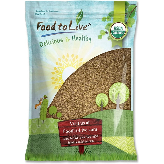 Organic Brown Flaxseed Meal, 8 Pounds NonGMO, Kosher, ColdMilled