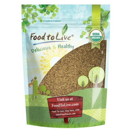 Organic Brown Milled Flax Seeds, 2 Pounds — Non-GMO, Raw, Vegan, Kosher — by Food to Live