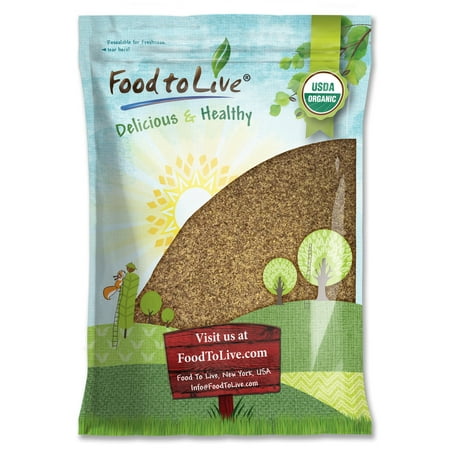 Organic Brown Milled Flax Seeds, 8 Pounds — Non-GMO, Raw, Vegan, Kosher — by Food to Live