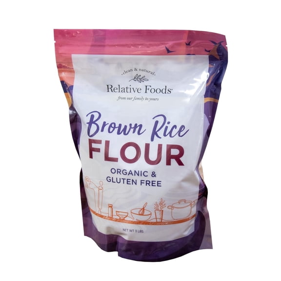 Organic Brown Rice Flour - Brown Rice Flour for Baking, Pancakes, Thickening Sauce & More - Nutrient-Rich Gluten Free - Easy to Store (3 lbs)