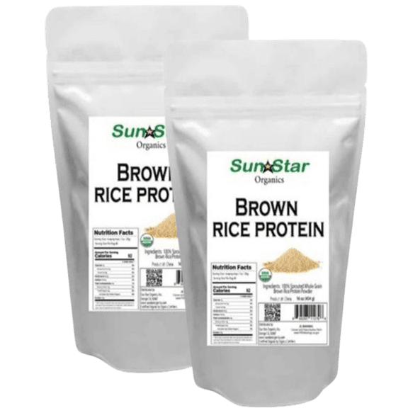 Organic Brown Rice Protein Powder 2 Pack (1 lb Each) | Vegan, Non-GMO, Clean