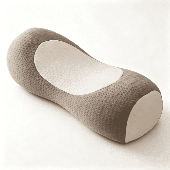 Organic Buckwheat Cervical Neck support Pillow for sleeping, Ergonomic Neck Support Bolster for Side & Back Sleepers, Firm Support Pillow for Neck Pain Relief & Spine Alignment (Coffee)